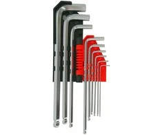 AW-Tools AWTOOLS ŠEŠIAKAMPIAI RAKTAI HEX /1,5-10,0mm/ 9vnt. KULA Juodas LINE