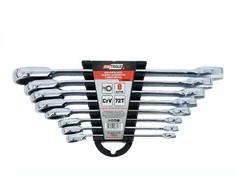 AW-Tools Kombinuotas raktas su terkšle AWTools AW39997; 8-22 mm; 8 vnt.