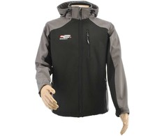AW-Tools Darbinė striukė su gobtuvu AWTools AW02715; 3XL; juoda/pilka