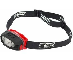 AW-Tools AWTOOLS LED priekinis žibintas USB 5 funkcijų Juodas LINE