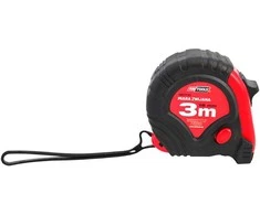 AW-Tools AWTOOLS RULETĖ RITININĖ RAUDONA-JUODA 10m x 25mm ABS TPR 2-STOP