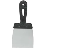 AW-Tools AWTOOLS GLAISTYKLĖ NERŪDIJANČIO PLIENO 100mm PLASTIKINĖ RANKENA JUODA