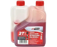 AW-Tools AWTOOLS ALYVA 2-TAKTIAM VARIKLIUI KURO MIŠINIUI 0,5L RAUDONA SU DOZATORIUMI