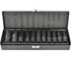 AW-Tools Smūginių galvučių rinkinys AWTools AW38645BL; 1/2''; 10-24 mm; 11 vnt.