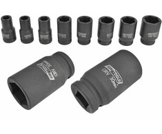 AW-Tools AWTOOLS SMŪGINIŲ GALVUČIŲ RINKINYS 3/4″ 8 vnt./17-38 mm/ ILGOS Juodas LINE