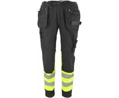 AW-Tools Apsauginės kelnės AWTools AW02611; T3; M; juoda/geltona
