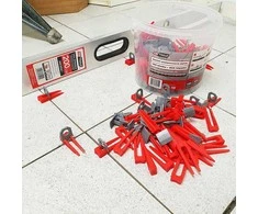 AW-Tools AWTOOLS SYSTEM POZIOMOWANIA PŁYTEK STANDARD 1,5mm - 7-15mm - KLIPS 50szt. + KLIN 50szt.