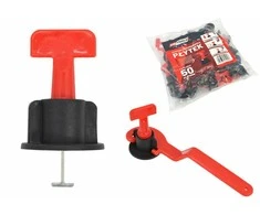 AW-Tools AWTOOLS PLYTELIŲ LYGIAVIMO SISTEMA 50vnt. + RAKTAS