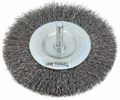 AW-Tools AWTOOLS DISKINIS ŠEPETYS SU KOTELIU 120mm, GOFRUOTA VIELA