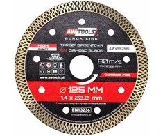 AW-Tools AWTOOLS DEIMANTINIS DISKAS 125×22,2 mm / PILNAS CERAMIC PRO Juodas