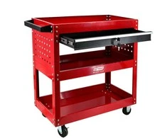 Awtools Metalinis dirbtuvių vežimėlis, 3 lygiai + 1 stalčius