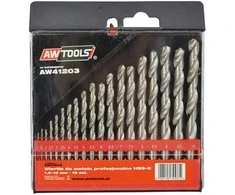 Grąžtas AW-Tools AWTOOLS WIERTŁA DO METALU HSS-G KOMPLET 19elem. /1,0-10,0mm/