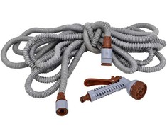 AW-Tools AwTools 4 kartus pailgėjanti laistymo žarna 10-40m su 7 funkcijų purškimo pistoletu