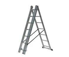 AW-Tools AWTOOLS kopėčios aliumininės 3x7 STOPNI 150KG ADAPATACJA NA SCHODY