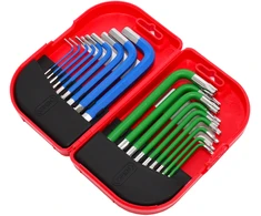 AW-Tools AWTOOLS ŠEŠIAKAMPIŲ/TORX RAKTŲ RINKINYS / 1,5-10,0mm/ 18vnt. SPALVOTI