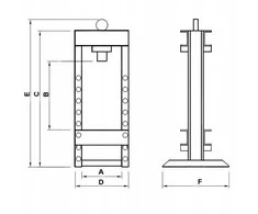 AW-Tools Hidraulinis presas AWTools AW20056; 0-910 mm; 12 t