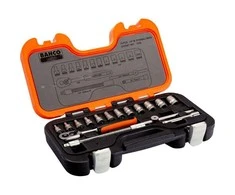 Bahco Galvučių, terkšlės ir priedų rinkinys 1/4" 16vnt