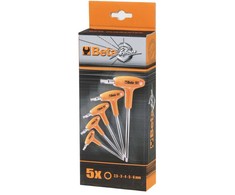 BETA kampinių šešiakampių raktų rinkinys, 5 vnt., 2,5-3-4-5-6 mm