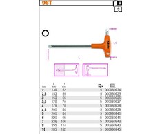 Beta Tools BETA šešiakampis raktas / KAMPINIS RAKTAS SU 2 mm RANKENA