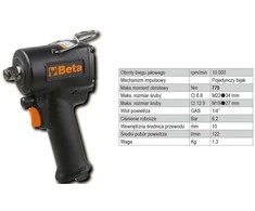 Beta Tools BETA pneumatinis Smūginis veržliasukis 1/2" 770Nm /1927XM 122 l/min.