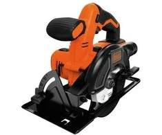 Juodas + DECKER diskinis pjūklas 18V 140mm BDCCS18N