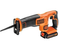 Juodas+DECKER tiesinis pjūklas AKU.18V BDCR18