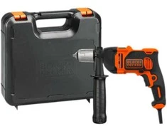 Juodas+DECKER smūginis gręžtuvas 850W BEH850K-QS KUFER