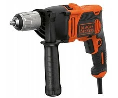 Juodas+DECKER smūginis gręžtuvas 850W BEH850K-QS KUFER