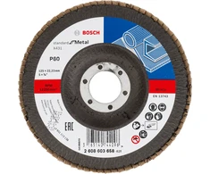 BOSCH 125 mm X431 P 80 STANDARTAS METALINIAM GALVOTUI