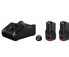 Bosch Akumuliatorius + kroviklis GBA 12V 2x2.0Ah + GAL 12V-40 rinkinys