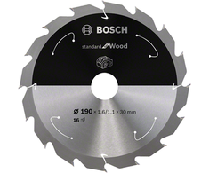 Bosch Standard for Wood 190x30/20x1.6/1.1x16T