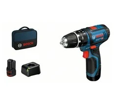 Bosch akumuliatorinis smūginis suktuvas - gręžtuvas GSB 12V-15 2x2.0Ah 06019B690H