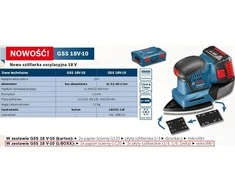 Bosch Akumuliatorinis vibracinis šlifuoklis GSS 18V-10, 2x5.0Ah