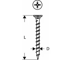 Medvaržtis Bosch 2608000547; 3,9x25 mm; 1000 vnt.