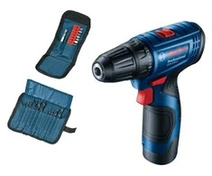 BOSCH gręžtuvas suktuvas GSR 120-LI 12V 30/14Nm 2x2,0Ah LI-ION + PRIEDAI 23 vnt.