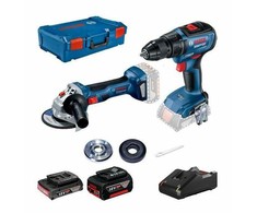 Rinkinys įrankių Bosch Rinkinys 18V GWS180-LI + GSR18V-50 + 1x2.0Ah + 1x5,0Ah + GAL18V-40 + XL-BOXX