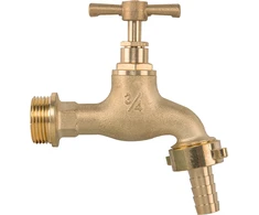 Bradas KRAN MOSIĘŻNY Z ZAWOREM GZ 3/4" x GZ 3/4" NA WĄŻ 13mm