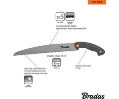 Bradas V SERIJOS PJAUSTYTUVO PJŪKLAS SU GRŪDINTU PELENČIU ŠAKOMS 325 mm KT-V1403