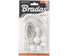 Bradas Elastinių virvių kamuoliukų rinkinys, baltos spalvos, 10 vnt., 20 cm, BCB-0520WH-B