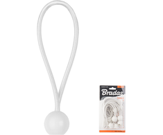 Bradas GUMINIŲ RUMULIŲ RINKINYS brezentams tvirtinti, Baltas, 10 VNT., 15 CM BCB-0515WH-B