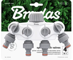 Bradas 4 krypčių kolektorius su čiaupų vožtuvais WL-3034K