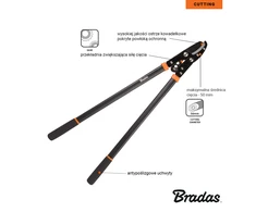 Bradas V serijos genėtuvas su pavara,priekalo ašmenimis KT-V1221