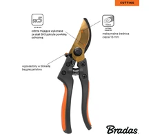 BRADAS sodo sekatorius V-SERIES, lenkti ašmenys, SK5 GOLD