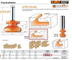 Freza S=8 D=38,1x20,7 R6 HM, CMT