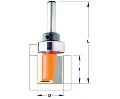 Tiesi pirštinė freza CMT; S=8 mm; D=22 mm; su guoliu