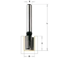 Tiesi pirštinė freza CMT; S=8 mm; D=14 mm