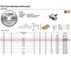 Pjovimo diskas medienai CMT 292; 180x2,6x30; Z40; 15°
