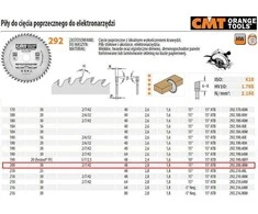 Pjovimo diskas medienai CMT 292; 200x2,8x30; Z48; 15°