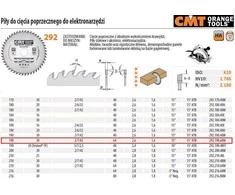 Diskas pjovimo 190x2,6x30 Z64 HM, CMT