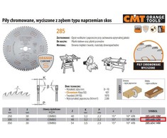 Pjovimo diskas medienai CMT 285; 300x3.2x30; Z48; 15°